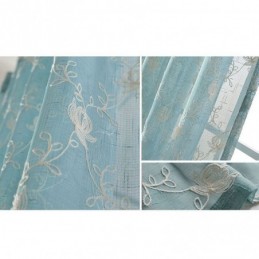 Tende In Voile Ricamate Con Motivi Vegetali, Per Soggiorno, Camera Da Letto, Tenda Su Misura