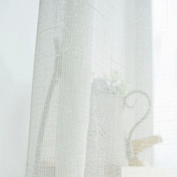 Elegante Tenda Trasparente Su Misura, Tinta Unita, In Tulle, Per Soggiorno E Camera Da Letto