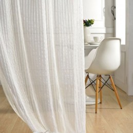 Elegante Tenda In Tulle Bianco Su Misura, Tenda Trasparente Per Soggiorno E Camera Da Letto