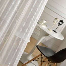 Elegante Tenda In Tulle Bianco Su Misura, Tenda Trasparente Per Soggiorno E Camera Da Letto