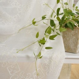 Tenda In Voile Nordica Su Misura, Tende Trasparenti Ricamate Per Soggiorno E Camera Da Letto