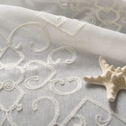 Tenda In Voile Nordica Su Misura, Tende Trasparenti Ricamate Per Soggiorno E Camera Da Letto