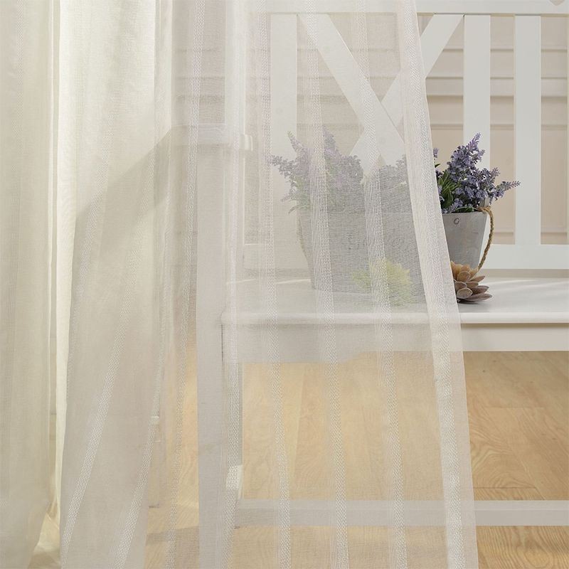 Tenda Trasparente Traspirante Su Misura, Tenda Decorativa In Tulle Bianco Per Soggiorno