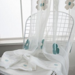 Tenda Ricamata Trasparente Su Misura, Decorativa, Floreale, Per Soggiorno E Camera Da Letto