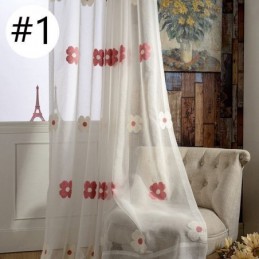 Tenda Ricamata Trasparente Su Misura, Decorativa, Floreale, Per Soggiorno E Camera Da Letto