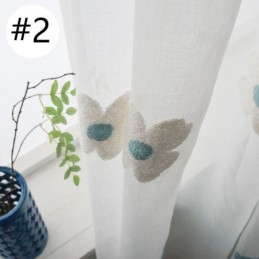 Tenda Ricamata Trasparente Su Misura, Decorativa, Floreale, Per Soggiorno E Camera Da Letto