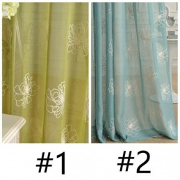 Tende In Voile Trasparenti Con Ricami Floreali, Decorative In Tulle Per Il Soggiorno