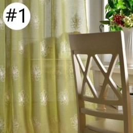 Tende In Voile Trasparenti Con Ricami Floreali, Decorative In Tulle Per Il Soggiorno
