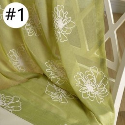Tende In Voile Trasparenti Con Ricami Floreali, Decorative In Tulle Per Il Soggiorno