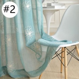 Tende In Voile Trasparenti Con Ricami Floreali, Decorative In Tulle Per Il Soggiorno