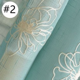 Tende In Voile Trasparenti Con Ricami Floreali, Decorative In Tulle Per Il Soggiorno