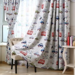 Tenda Oscurante Su Misura Con Motivo A Macchinine Per Cameretta Dei Bambini