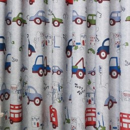 Tenda Oscurante Su Misura Con Motivo A Macchinine Per Cameretta Dei Bambini