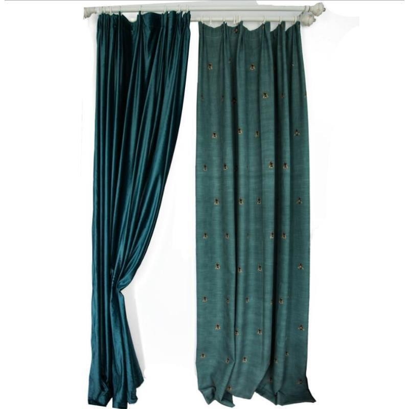 Tenda Decorativa In Cotone E Lino Su Misura, Semi-Oscurante, Per Camera Da Letto, Cameretta Dei Bambini.
