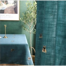Tenda Decorativa In Cotone E Lino Su Misura, Semi-Oscurante, Per Camera Da Letto, Cameretta Dei Bambini.