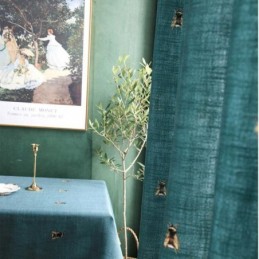 Tenda Decorativa In Cotone E Lino Su Misura, Semi-Oscurante, Per Camera Da Letto, Cameretta Dei Bambini.