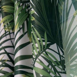 Tenda Oscurante Stampata Tropicale Su Misura, Tenda Nordica In Tulle Con Foglie Per Camera Da Letto