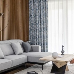 Tenda In Cotone E Lino In Stile Rurale, Su Misura, Semi-Oscurante, Stampata, Per Finestra A Bovindo Della Camera Da Letto