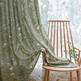 Tenda Oscurante In Cotone E Lino Su Misura, Stampa Americana, Pannello Traspirante Per Finestra, Camera Da Letto