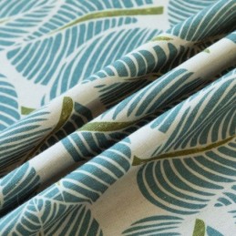 Tenda Oscurante Moderna Max Su Misura Con Stampa A Foglia Verde Per Camera Da Letto
