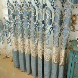Tenda In Stile Europeo Su Misura, Semplice Tenda Ricamata Per Soggiorno E Camera Da Letto