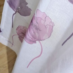 Tenda Trasparente In Voile Minimalista Moderna Su Misura, Con Foglia Di Loto, Viola, Per Camera Da Letto