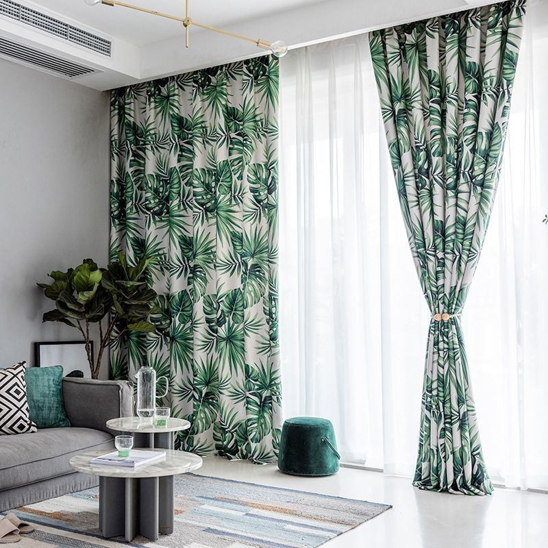 Tenda Moderna Su Misura Tenda Con Piante Stampa Home