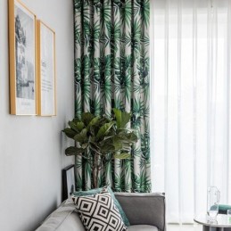 Tenda Moderna Su Misura Tenda Con Piante Stampa Home