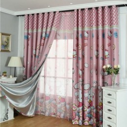 Tende Oscuranti Per Bambini Con Stampa Di Gatti, Graziose Tende Per Finestra Da Camera Da Letto Per Bambine, Su Misura.