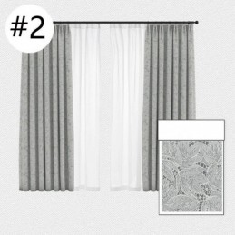 Eleganti Tende Oscuranti Con Stampa Di Foglie Per Il Soggiorno