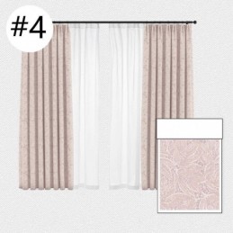 Eleganti Tende Oscuranti Con Stampa Di Foglie Per Il Soggiorno