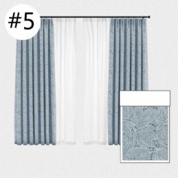 Eleganti Tende Oscuranti Con Stampa Di Foglie Per Il Soggiorno