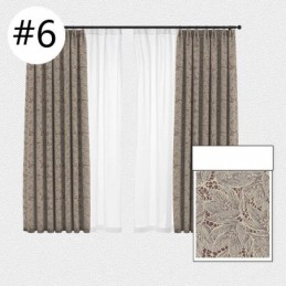 Eleganti Tende Oscuranti Con Stampa Di Foglie Per Il Soggiorno