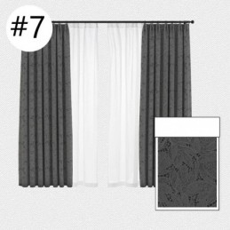 Eleganti Tende Oscuranti Con Stampa Di Foglie Per Il Soggiorno
