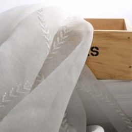 Tenda Moderna Traspirante Trasparente Su Misura Con Ricamo A Forma Di 8 Per Soggiorno