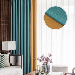 Tenda Jacquard Pied De Poule Su Misura, Oscurante Per Soggiorno E Camera Da Letto