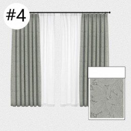 Eleganti Tende Oscuranti Con Stampa Di Foglie Per Il Soggiorno