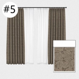 Eleganti Tende Oscuranti Con Stampa Di Foglie Per Il Soggiorno