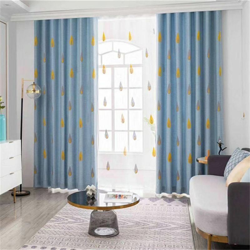 Tenda Moderna Ricamata A Fiamma Su Misura, Tende Oscuranti Per Soggiorno E Camera Da Letto