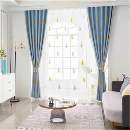 Tenda Moderna Ricamata A Fiamma Su Misura, Tende Oscuranti Per Soggiorno E Camera Da Letto