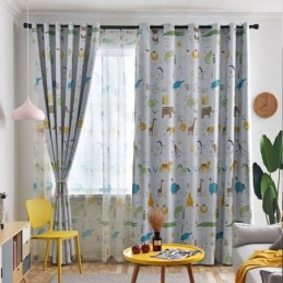 Tenda Oscurante Su Misura Con Motivi Animali Per Cameretta Dei Bambini
