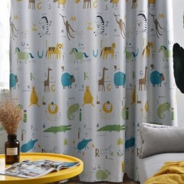 Tenda Oscurante Su Misura Con Motivi Animali Per Cameretta Dei Bambini
