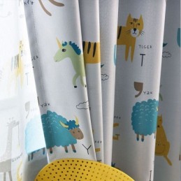 Tenda Oscurante Su Misura Con Motivi Animali Per Cameretta Dei Bambini