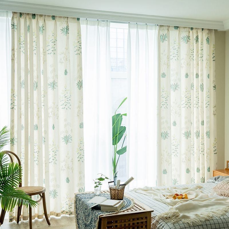 Tende Oscuranti Stampate Tropicali, Tende Con Foglie Verdi, Tende Su Misura Per Camera Da Letto