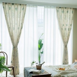 Tende Oscuranti Stampate Tropicali, Tende Con Foglie Verdi, Tende Su Misura Per Camera Da Letto