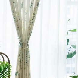 Tende Oscuranti Stampate Tropicali, Tende Con Foglie Verdi, Tende Su Misura Per Camera Da Letto