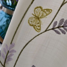Tende Semi-Oscuranti Bianche Nordiche, Tenda A Farfalla E Fiore, Tenda Su Misura Per Soggiorno