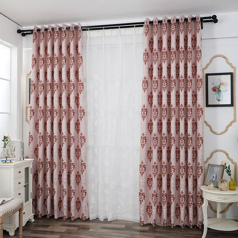 Tende Moderne In Tessuto Jacquard Ciniglia Europeo Per Soggiorno, Sala Da Pranzo, Camera Da Letto
