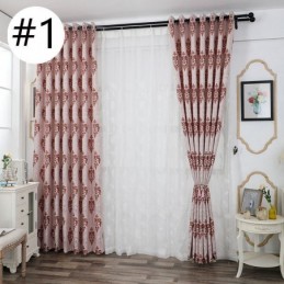 Tende Moderne In Tessuto Jacquard Ciniglia Europeo Per Soggiorno, Sala Da Pranzo, Camera Da Letto