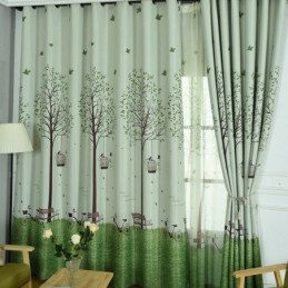 Tende Pastorali Moderne Con Stampa Ad Albero Per Soggiorno E Camera Da Letto